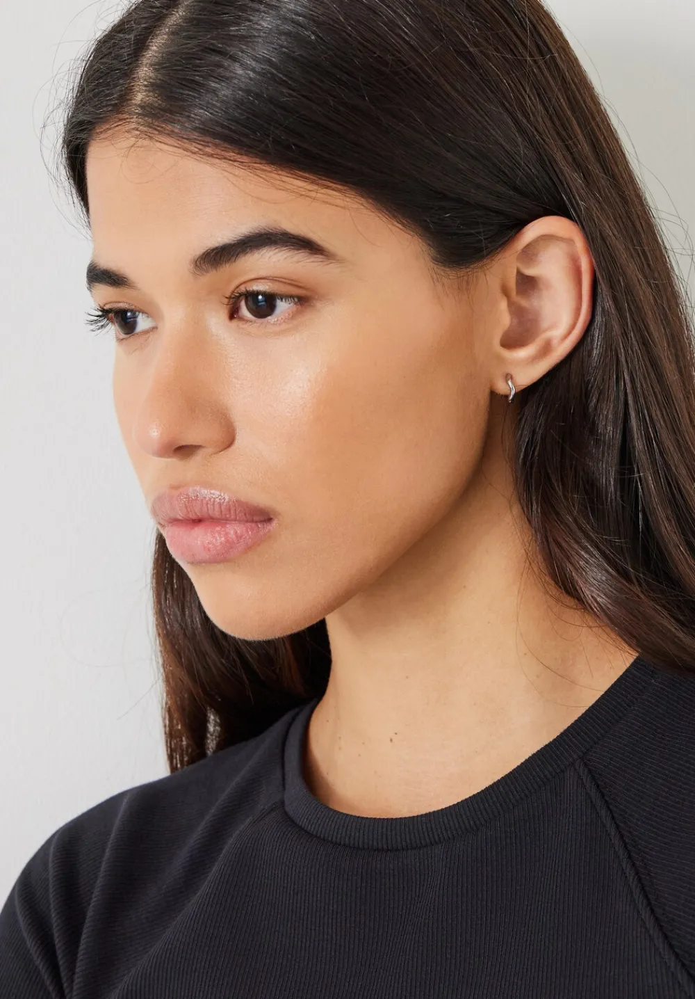 hush Jewellery|Fern Twist Huggie Earrings Silver