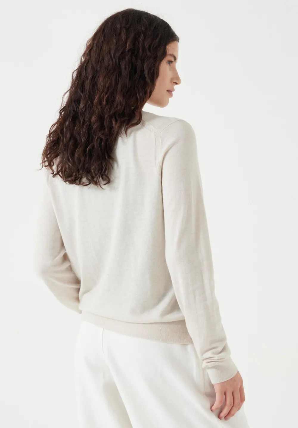 hush Jumpers & Cardigans|Fine Knit Wool Blend Jumper OATMEAL MARL