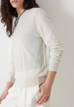 hush Jumpers & Cardigans|Fine Knit Wool Blend Jumper OATMEAL MARL