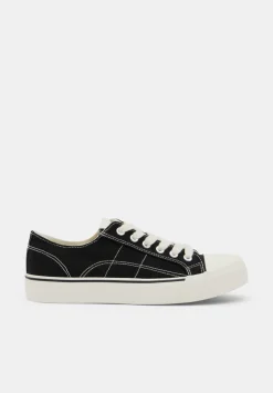 hush Trainers|Finley Canvas Trainers Washed Black