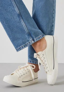 hush Trainers|Finley Canvas Trainers Off White