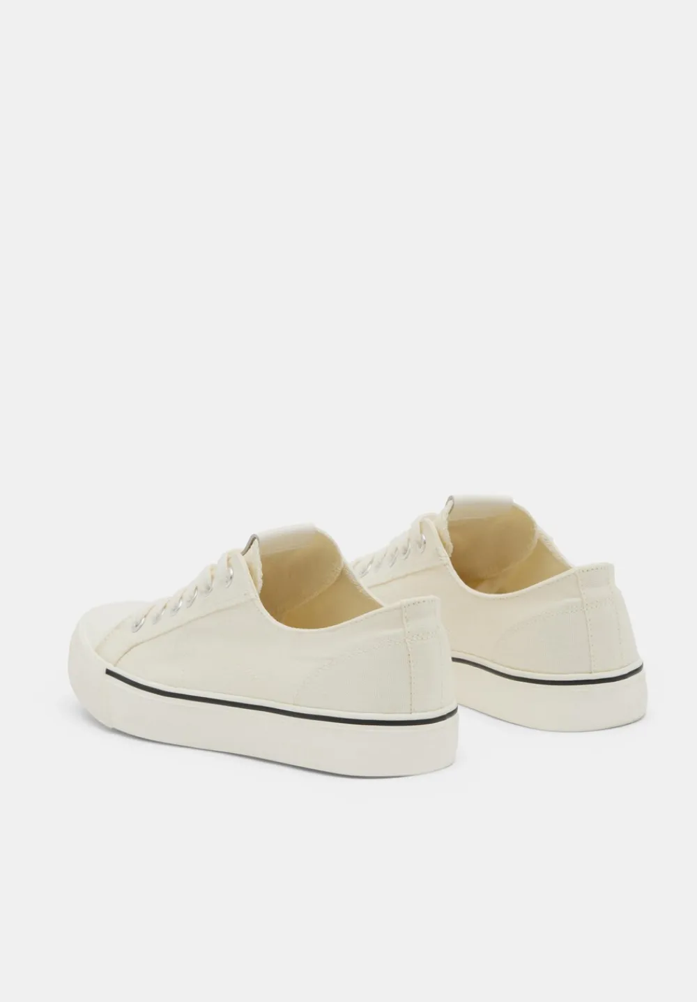 hush Trainers|Finley Canvas Trainers Off White