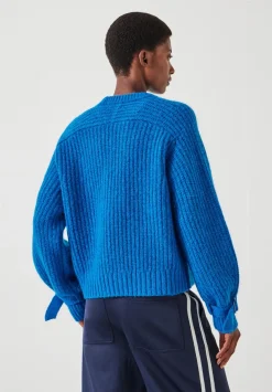 hush Jumpers & Cardigans|Francis Tie and Buckle Detail Jumper Bright Blue