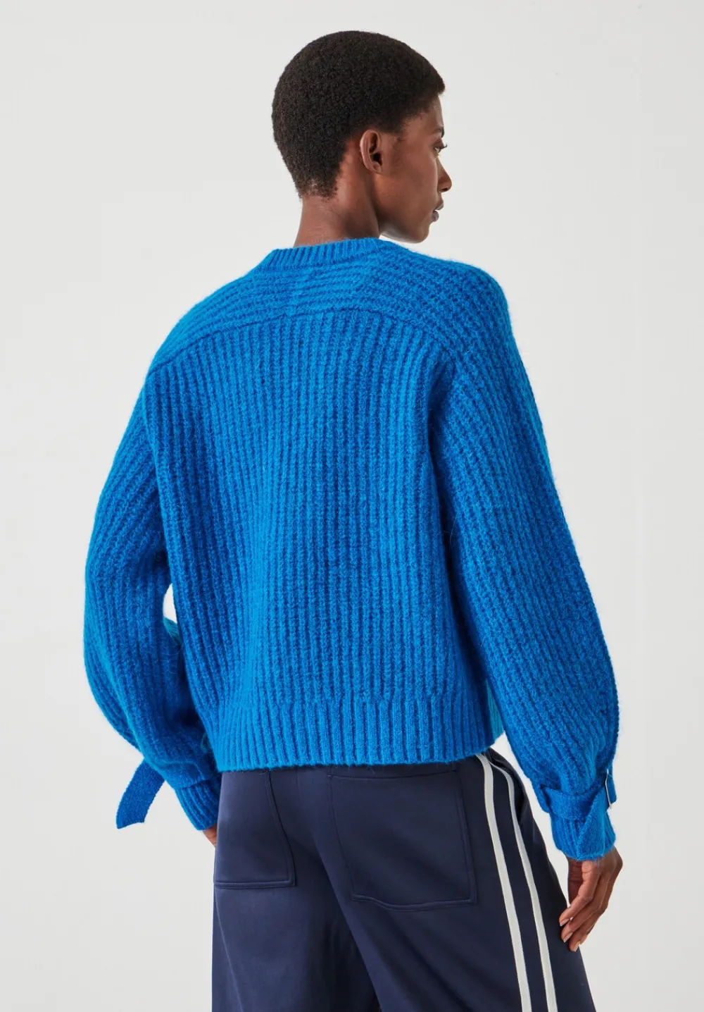 hush Jumpers & Cardigans|Francis Tie and Buckle Detail Jumper Bright Blue