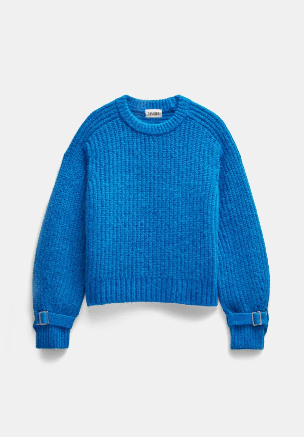 hush Jumpers & Cardigans|Francis Tie and Buckle Detail Jumper Bright Blue