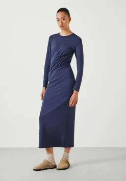 hush Dresses|Frankie Gather Maxi Dress Navy