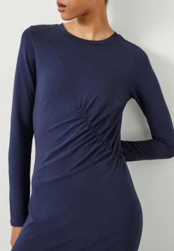 hush Dresses|Frankie Gather Maxi Dress Navy