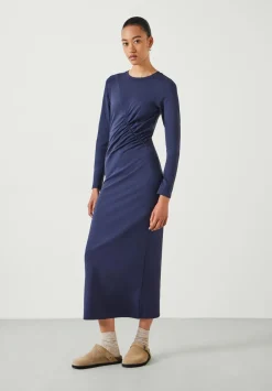 hush Dresses|Frankie Gather Maxi Dress Navy
