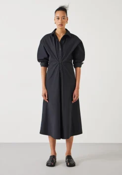 hush Dresses|Freddie Maxi Shirt Dress Black