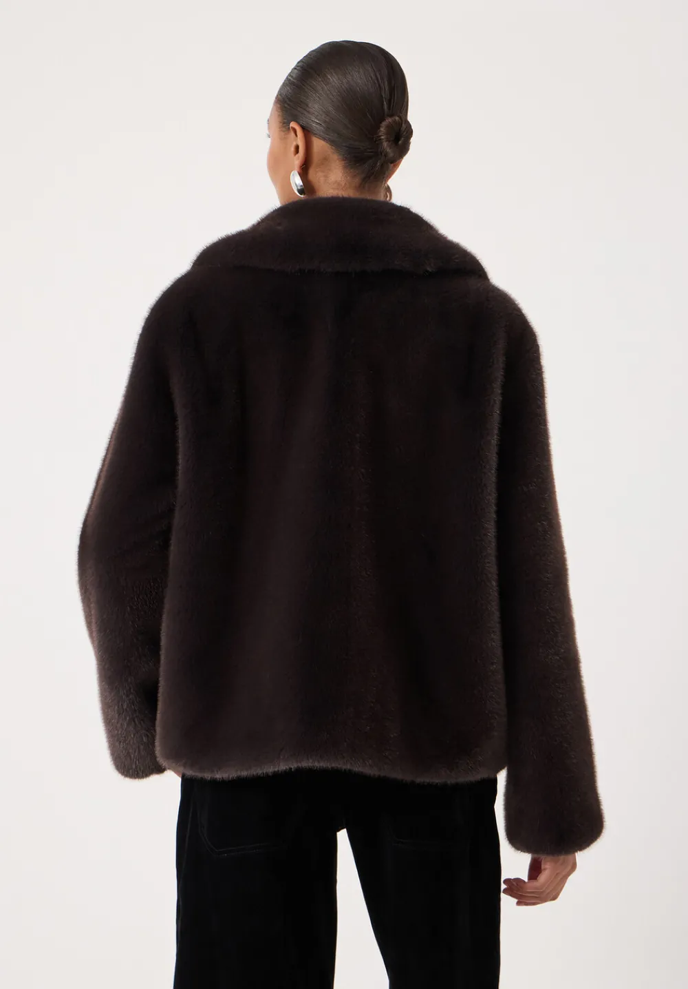hush Jackets & Coats|Freya Faux Fur Coat Chocolate brown