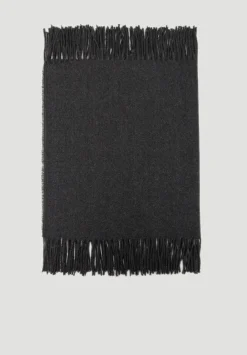 hush Scarves|Fringe Detail Scarf Charcoal Grey