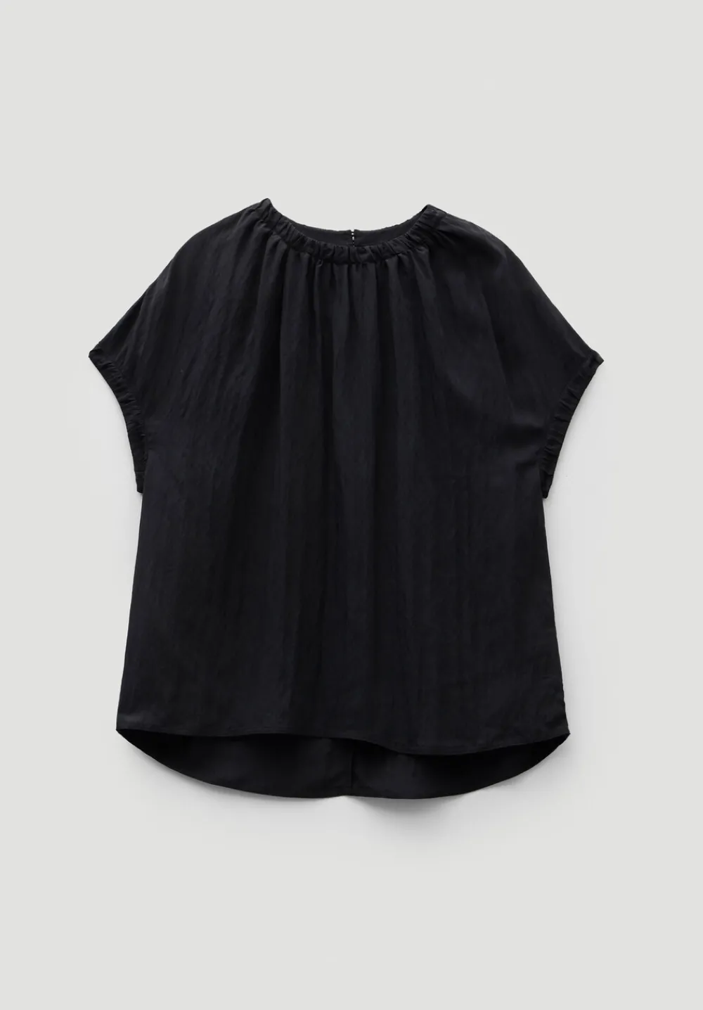 hush Tops & T-Shirts|Shirts & Blouses|Gathered Crew Neck Detail Top Black