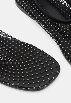 hush Flats|Gem Mesh Flats Black