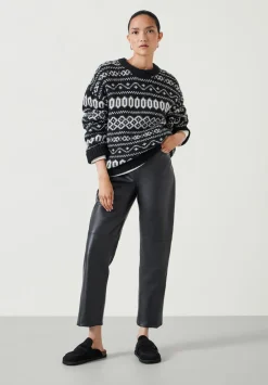 hush Jumpers & Cardigans|Georgie Fairisle Jumper Black & Ivory