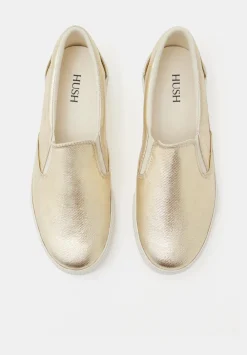 hush Trainers|Flats|Gili Slip On Trainers Gold