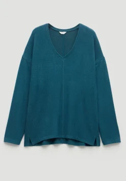hush Tops & T-Shirts|Pyjamas & Nightwear|Gillian Supersoft V Neck Top Teal Blue