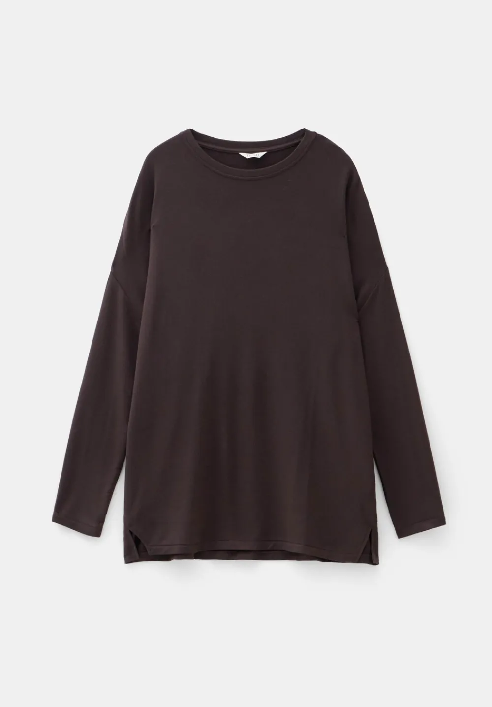hush Tops & T-Shirts|Gillian Wide Jersey Top Chocolate brown