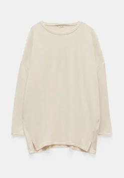 hush Tops & T-Shirts|Gillian Wide Jersey Top OATMEAL MARL