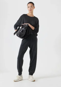 hush Tops & T-Shirts|Gillian Wide Jersey Top DARK GREY