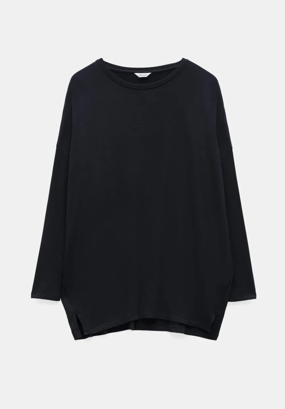 hush Tops & T-Shirts|Gillian Wide Jersey Top DARK GREY