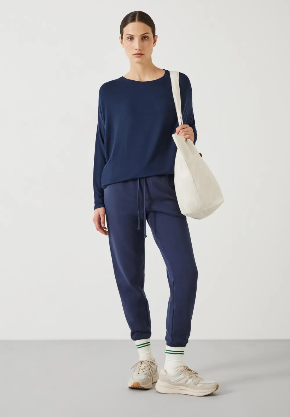hush Tops & T-Shirts|Gillian Wide Jersey Top Midnight