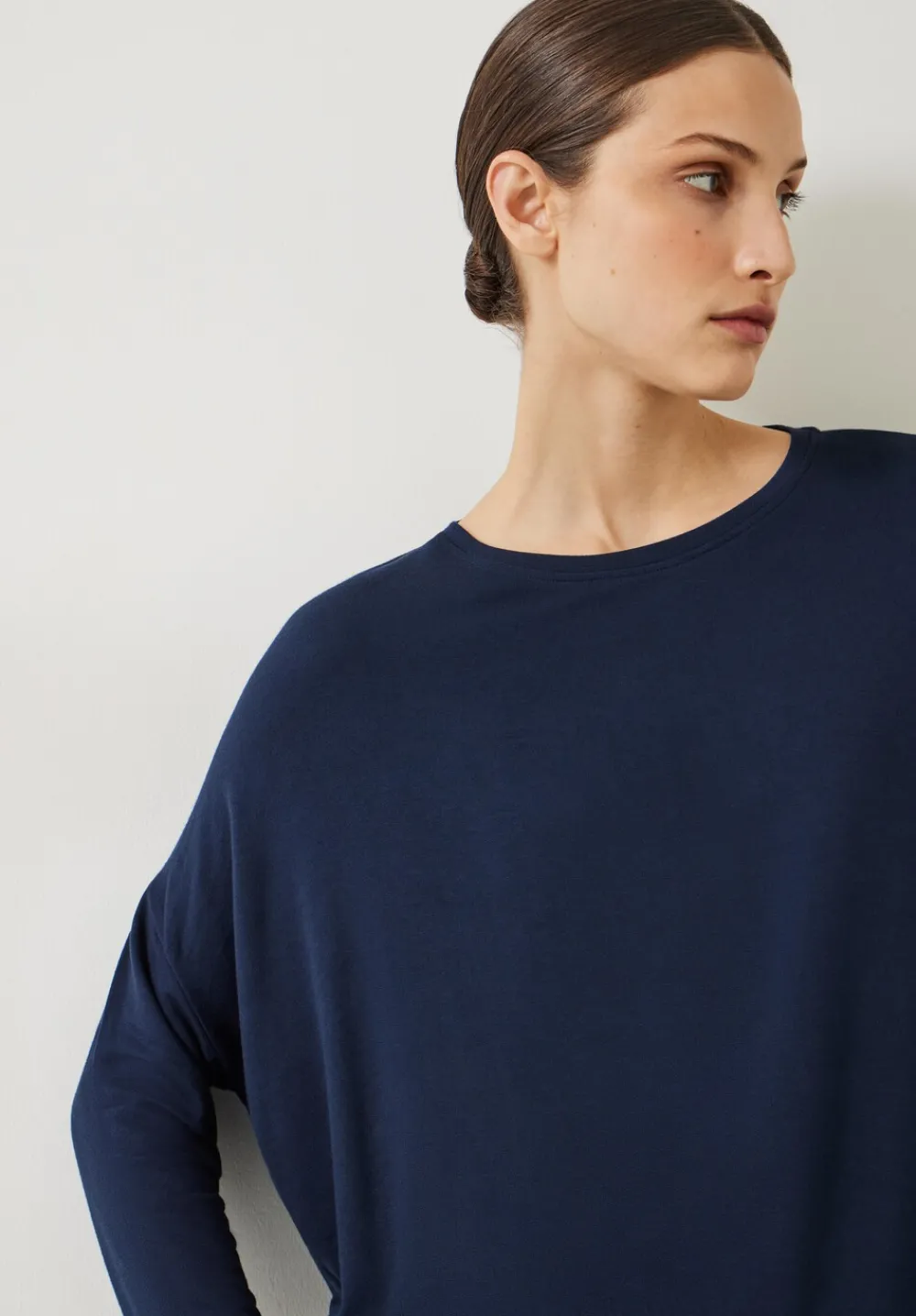 hush Tops & T-Shirts|Gillian Wide Jersey Top Midnight