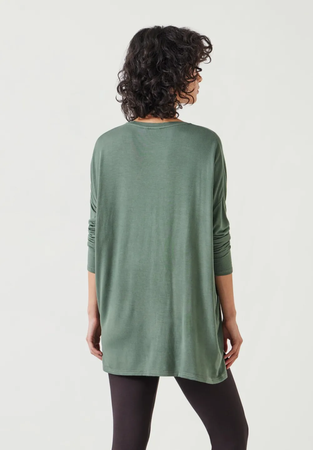 hush Tops & T-Shirts|Gillian Wide Jersey V Neck Top Khaki