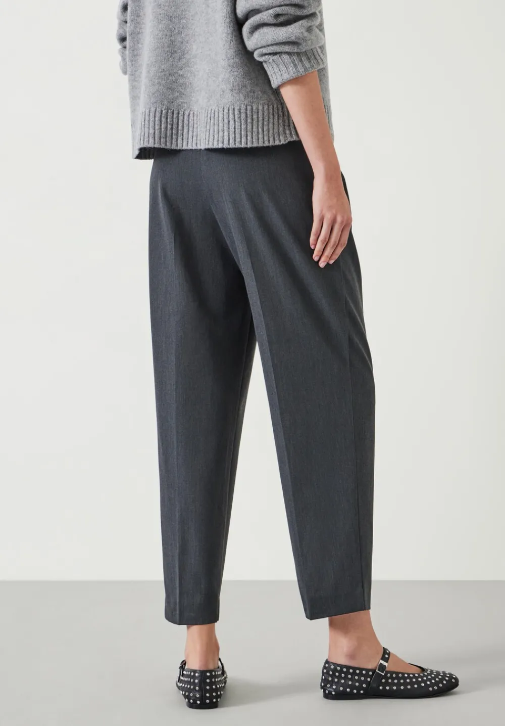 hush Trousers|Ginny Tapered Leg Trousers DARK GREY