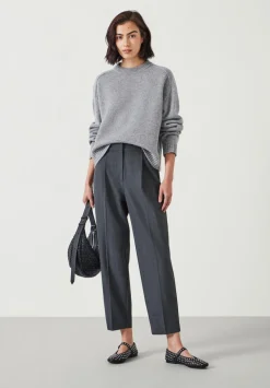 hush Trousers|Ginny Tapered Leg Trousers DARK GREY