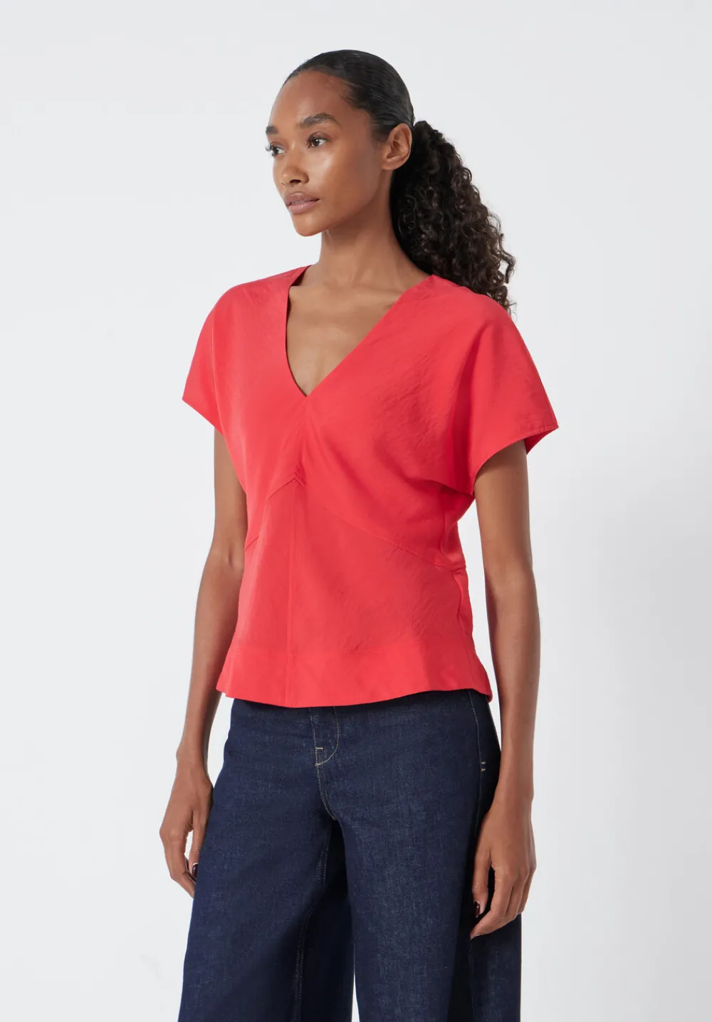hush Tops & T-Shirts|Shirts & Blouses|Grace Air Flow Short Sleeve Top Bright Red