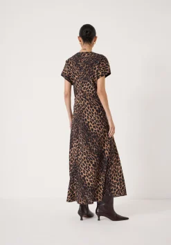 hush Dresses|Grace Air Flow V-Neck Maxi Dress Soft Leopard