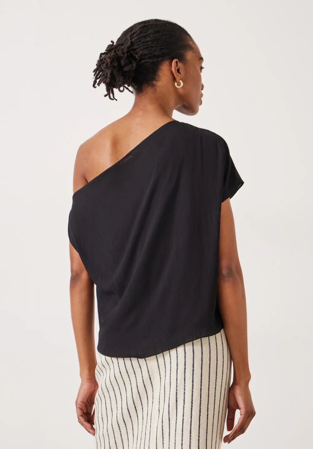 hush Shirts & Blouses|Grace Asymmetric Top Black