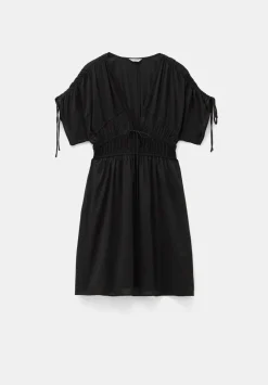hush Swimwear & Beachwear|Dresses|Grace Cotton Blend Mini Beach Dress Washed Black