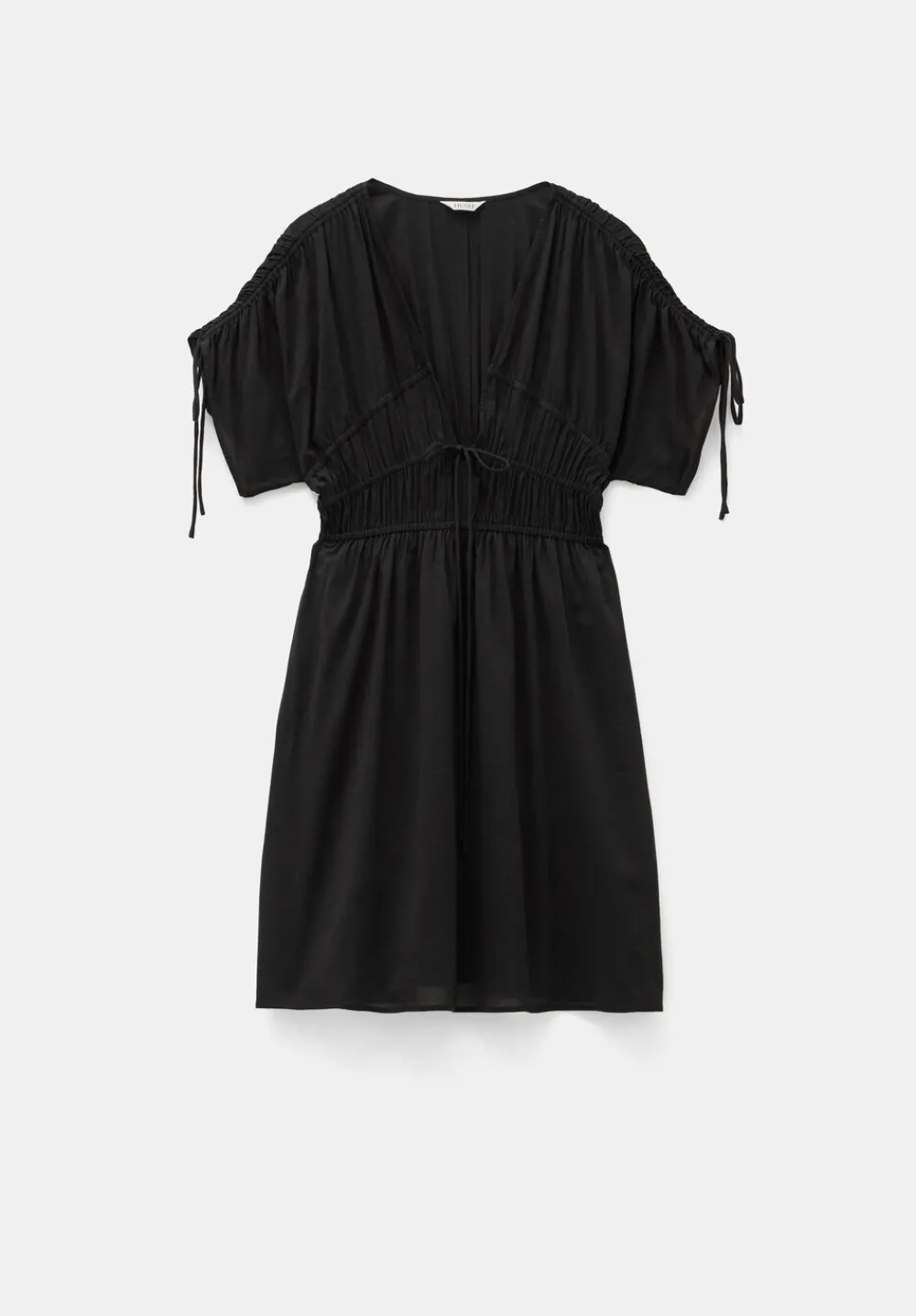 hush Swimwear & Beachwear|Dresses|Grace Cotton Blend Mini Beach Dress Washed Black