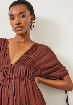 hush Dresses|Grace Lightweight Maxi Dress Chocolate brown