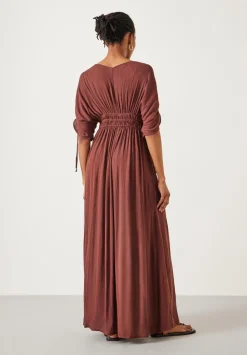 hush Dresses|Grace Lightweight Maxi Dress Chocolate brown