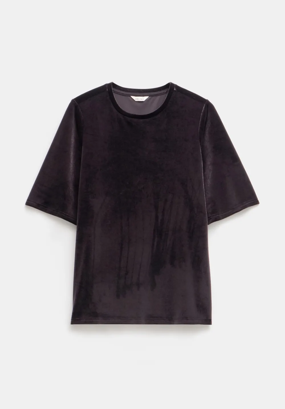 hush Tops & T-Shirts|Hadley Velvet T-Shirt Raisin Brown