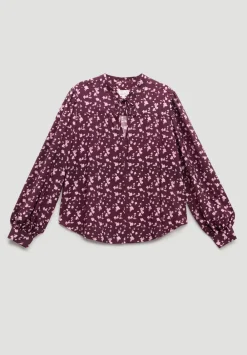 hush Shirts & Blouses|Harlow Tie Front Detail Blouse Ditsy Floral Purple