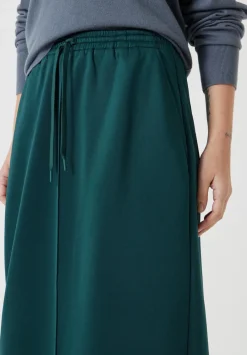 hush Skirts|Harrison Pintuck Jersey Skirt Teal Green