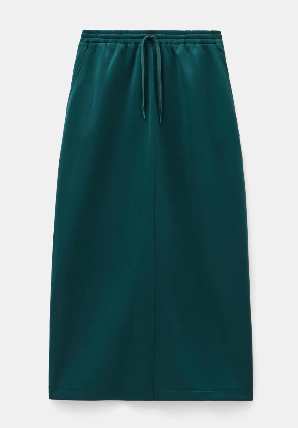 hush Skirts|Harrison Pintuck Jersey Skirt Teal Green