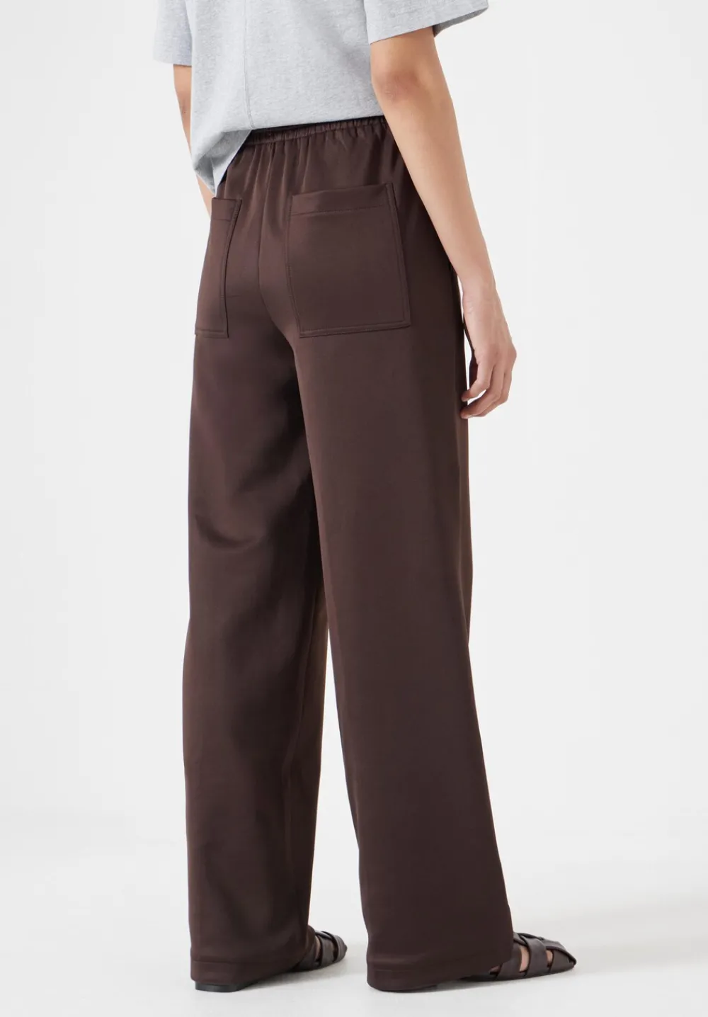 hush Joggers & Leggings|Trousers|Harrison Pintuck Joggers Chocolate brown