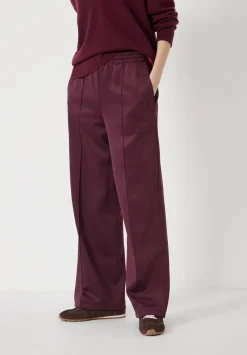 hush Joggers & Leggings|Trousers|Harrison Pintuck Joggers Wine Red