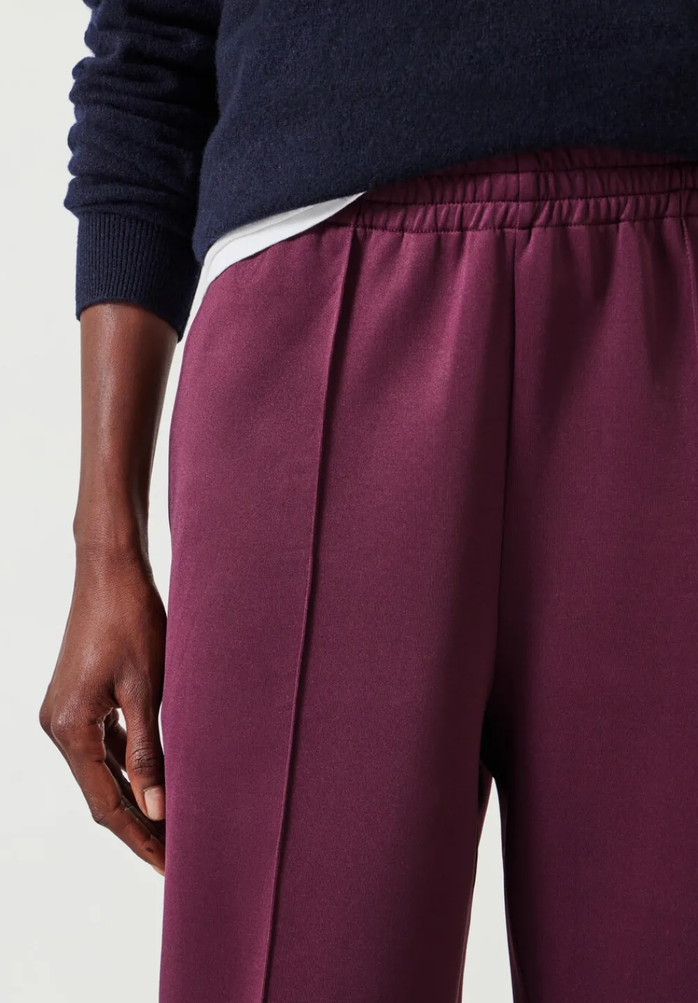 hush Joggers & Leggings|Trousers|Harrison Pintuck Joggers Wine Red