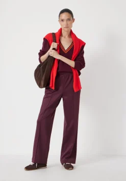 hush Joggers & Leggings|Trousers|Harrison Pintuck Joggers Wine Red