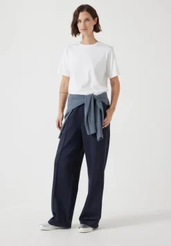 hush Joggers & Leggings|Trousers|Harrison Pintuck Joggers Navy