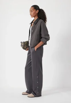 hush Joggers & Leggings|Harrison Popper Straight Leg Trouser Slate Grey