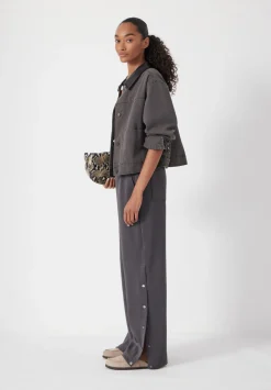 hush Joggers & Leggings|Harrison Popper Straight Leg Trouser Slate Grey