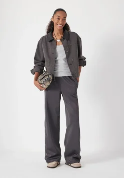 hush Joggers & Leggings|Harrison Popper Straight Leg Trouser Slate Grey