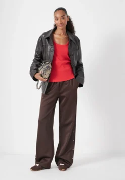 hush Joggers & Leggings|Harrison Popper Straight Leg Trouser Dark Brown