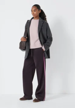 hush Joggers & Leggings|Trousers|Harrison Side Stripe Joggers Plum Purple